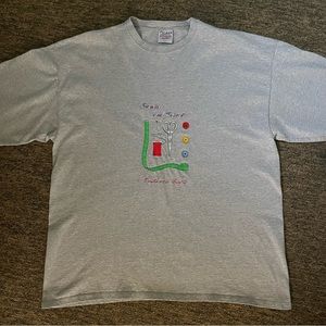 Vintage 90s Quilts & Crafts Sewing Knitting Embroidered Tshirt Size XL